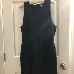 J Crew medium black dress with polka dots